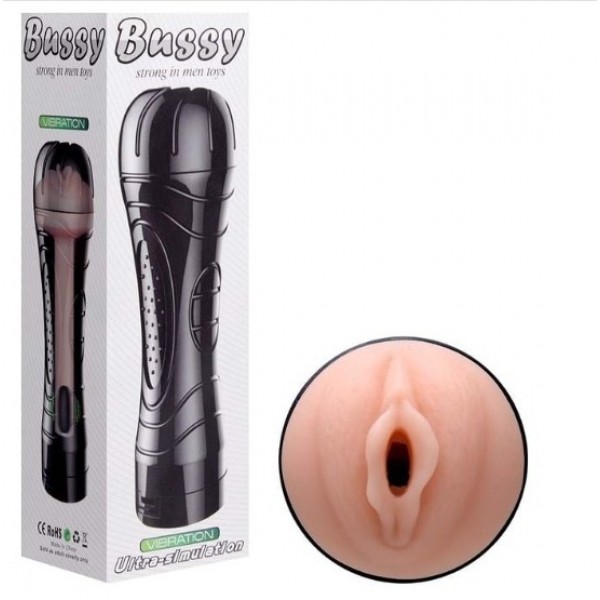 MASTURBADOR LANTERNA EM FORMA DE VAGINA BUSSY VIBRATION