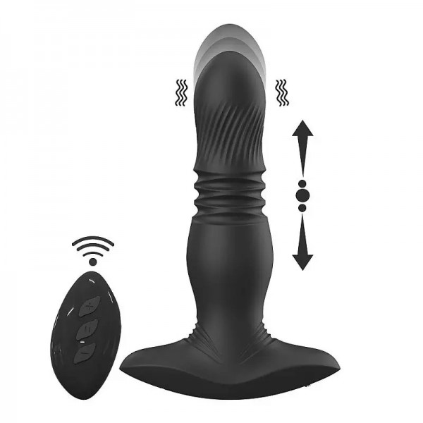 PLUG ANAL COM VIBRAÇÃO E VAI E VEM ROY SEXY IMPORT
