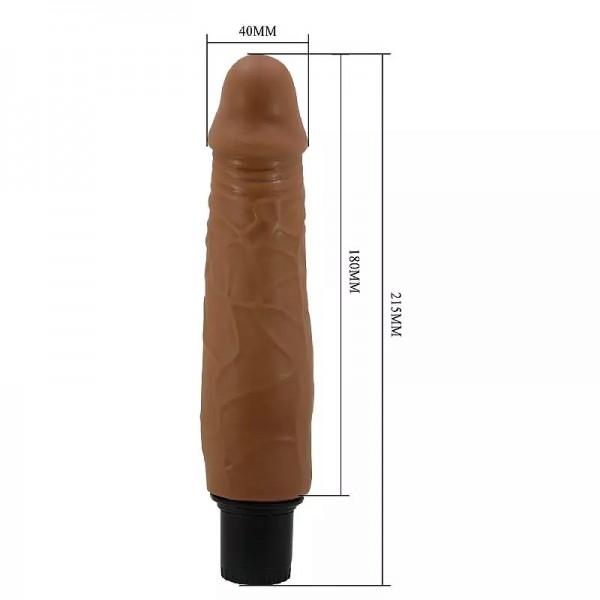 PÊNIS RELAÍSTICO COM VIBRAÇÃO WALDORF DUPLA CAMADA 21,5X 4,0CM SEXY IMPORT