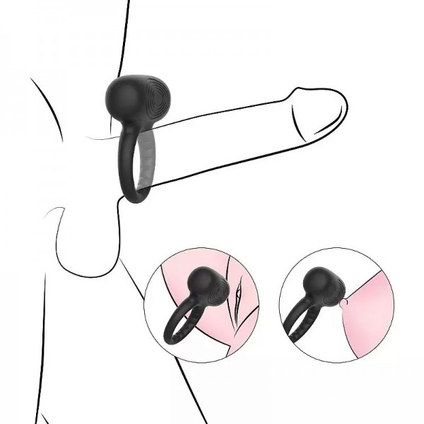 ANEL PENIANO COM 10 MODOS DE VIBRAÇÃO SEXY IMPORT