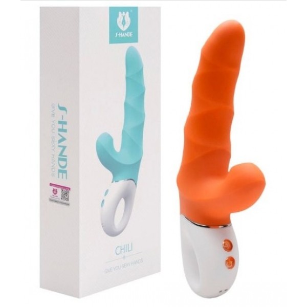 VIBRADOR COM SUGADOR CLITORIANO CHILI S-HANDE SEXY...