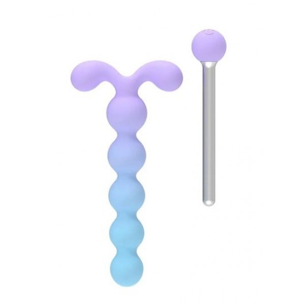 PLUG ANAL ESCALONADO COM 10 VIBRAÇÕES RECARREGÁVEL SEXY IMPORT