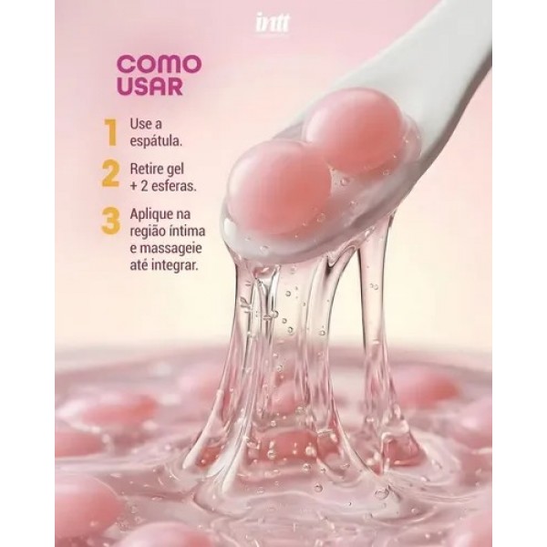 BUBBLE VIBES 3 EM 1 LUBRIFICANTE E EXCITANTE COM ESFERAS E JAMBU 120G INTT