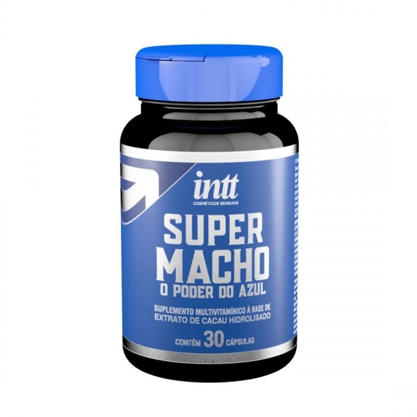 KIT SUPER MACHO COM 1 SUPER MACHO COM 30 CÁPSULAS E 1 SUPER MACHO EXCITANTE EM GEL 17 ML INTT