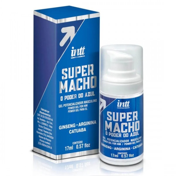 KIT SUPER MACHO COM 1 SUPER MACHO COM 30 CÁPSULAS E 1 SUPER MACHO EXCITANTE EM GEL 17 ML INTT