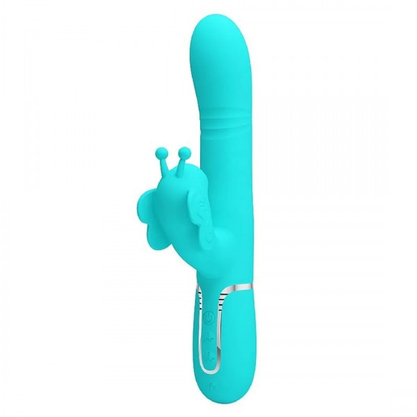 VIBRADOR E SUGADOR TWINKLED PONTO G COM ESFERAS MASSAGEADORAS PRETTY LOVE 