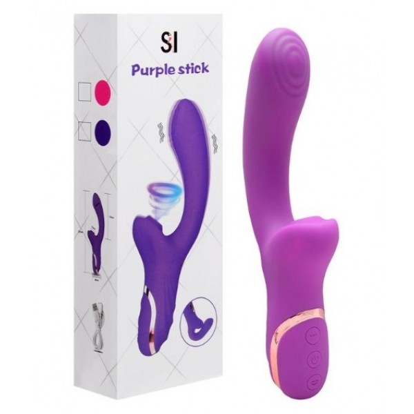 VIBRADOR E SUGADOR PURPLE STICK SEXY IMPORT