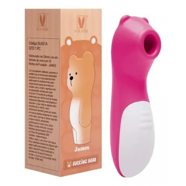 SUGADOR SUCKING BEAR 10 MODOS DE VIBRAÇÃO - YOUVIBE