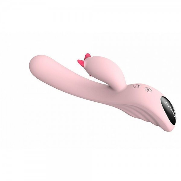 VIBRADOR PONTO G COM ESTÍMULO CLITORIANO LUXO PLUME- S-HANDE