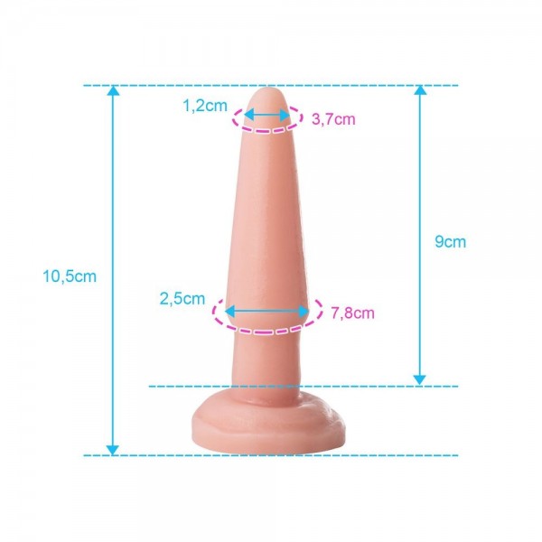 PLUG ANAL SILICONE MACIÇO 10,5 x2,5 CM SOLSEX