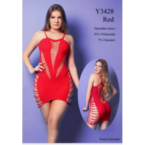 LINGERIE YAFFA VESTIDO - Y3428 VERMELHO