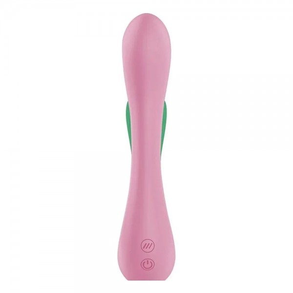 VIBRADOR DUPLO FLEXÍVEL DOUBLE PASSION LINHA VIBRA COLLORS MULTIVELOCIDADE INTT