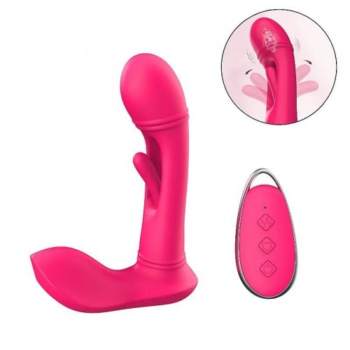 VIBRADOR PONTO G COM DEDILHAR SLAP Á DISTÂN...