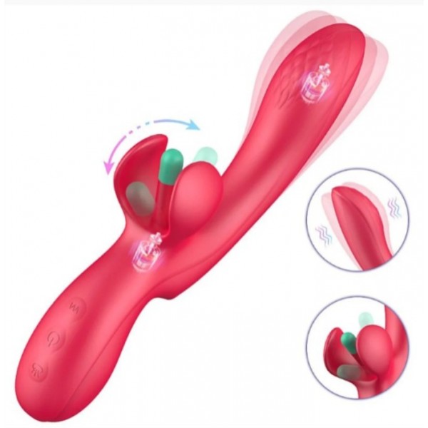 VIBRADOR PONTO G E CLITÓRIS COM SLAP ANNA SEXY IMPORT