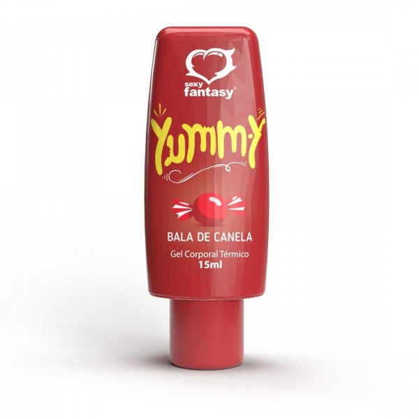 YUMMY GEL TÉRMICO COMESTÍVEL SABOR BALA DE CANEL...